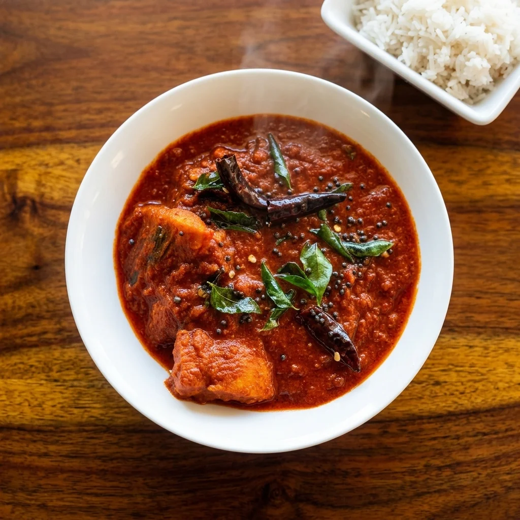 Kerala Fish Curry at Swad Restaurant Lethbridge — tangy regional curry with tamarind and coconut